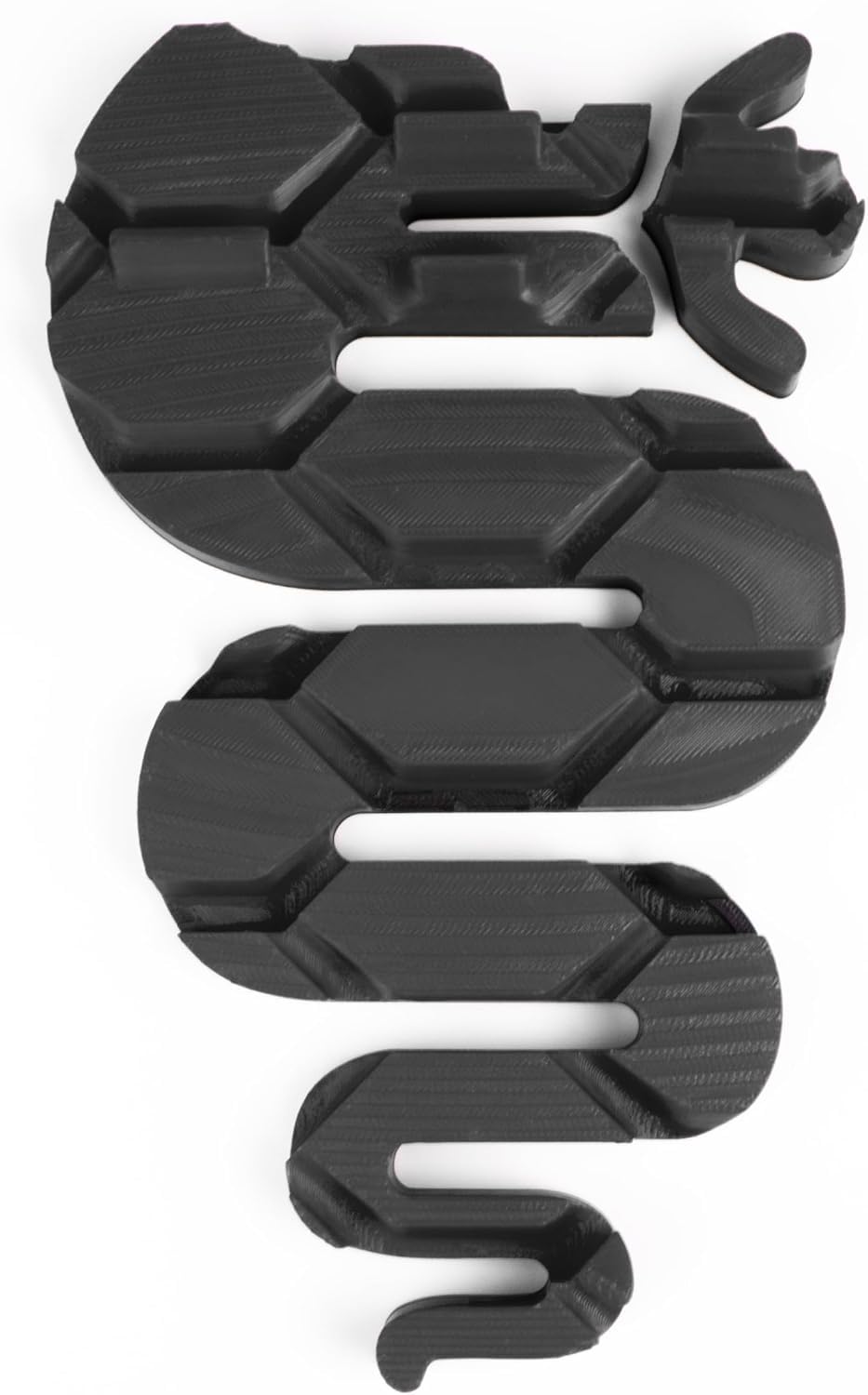 Logo per Griglia Alfa Romeo Giulietta 2016, Design Serpente Biscione (Nero-Rosso)