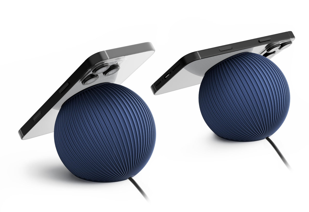 Caricatore Wireless Magnetico 15W per MagSafe, Design a Sfera Blu