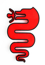 Logo per Griglia Alfa Romeo MITO, Serpente Biscione Esterno 2016+ (Rosso-Nero)