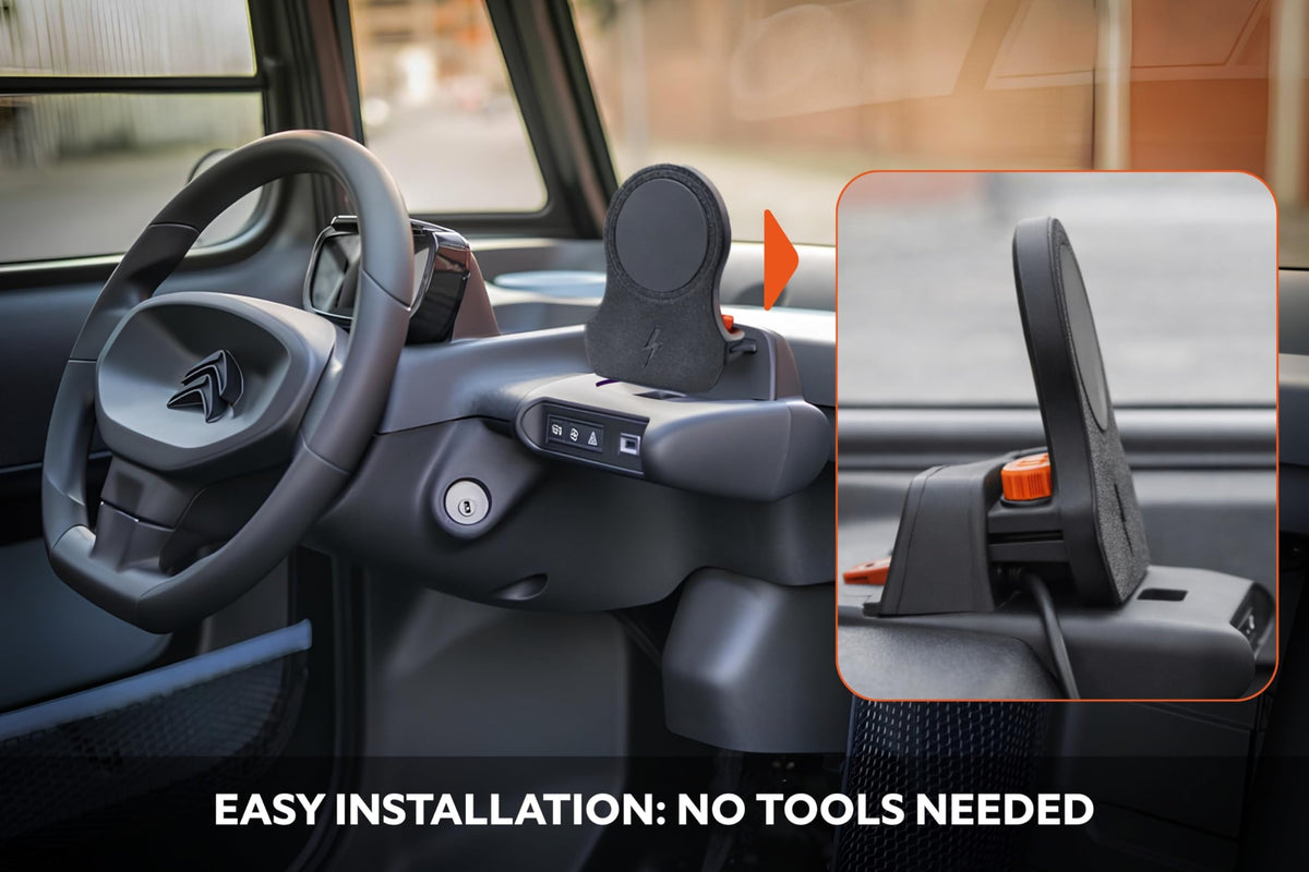 Supporto smartphone MagSafe 15W per Citroën Ami, Opel Rocks-e e Fiat Topolino