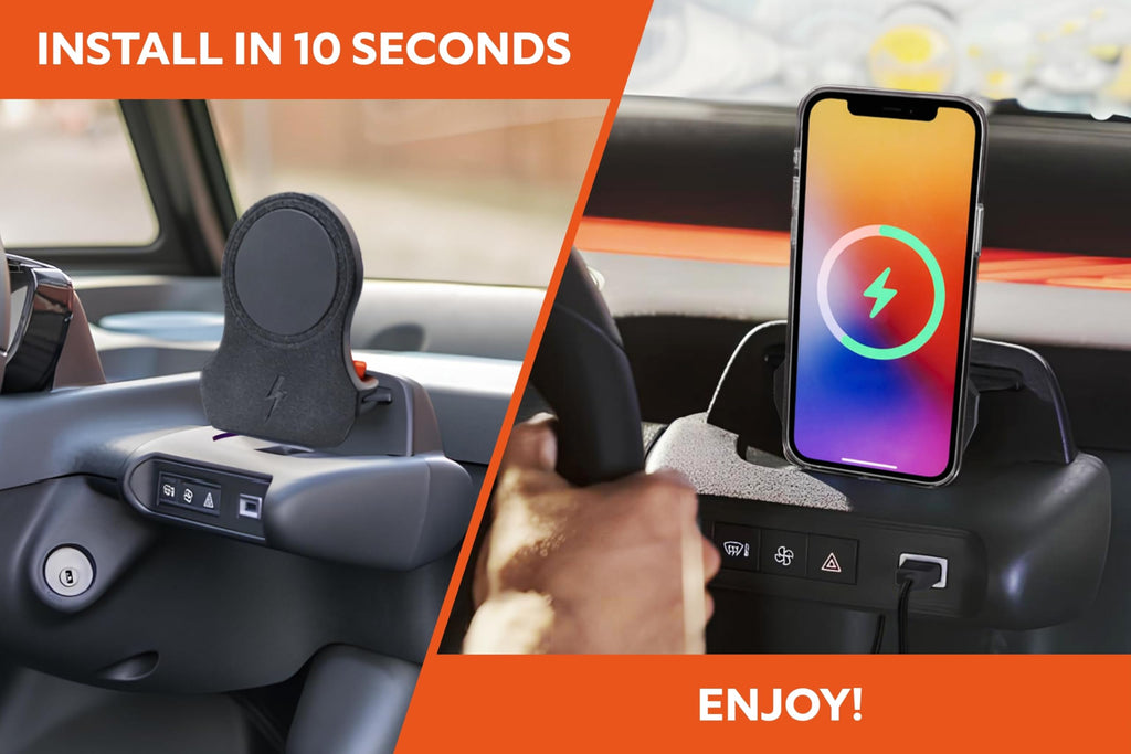 Supporto smartphone MagSafe 15W per Citroën Ami, Opel Rocks-e e Fiat Topolino