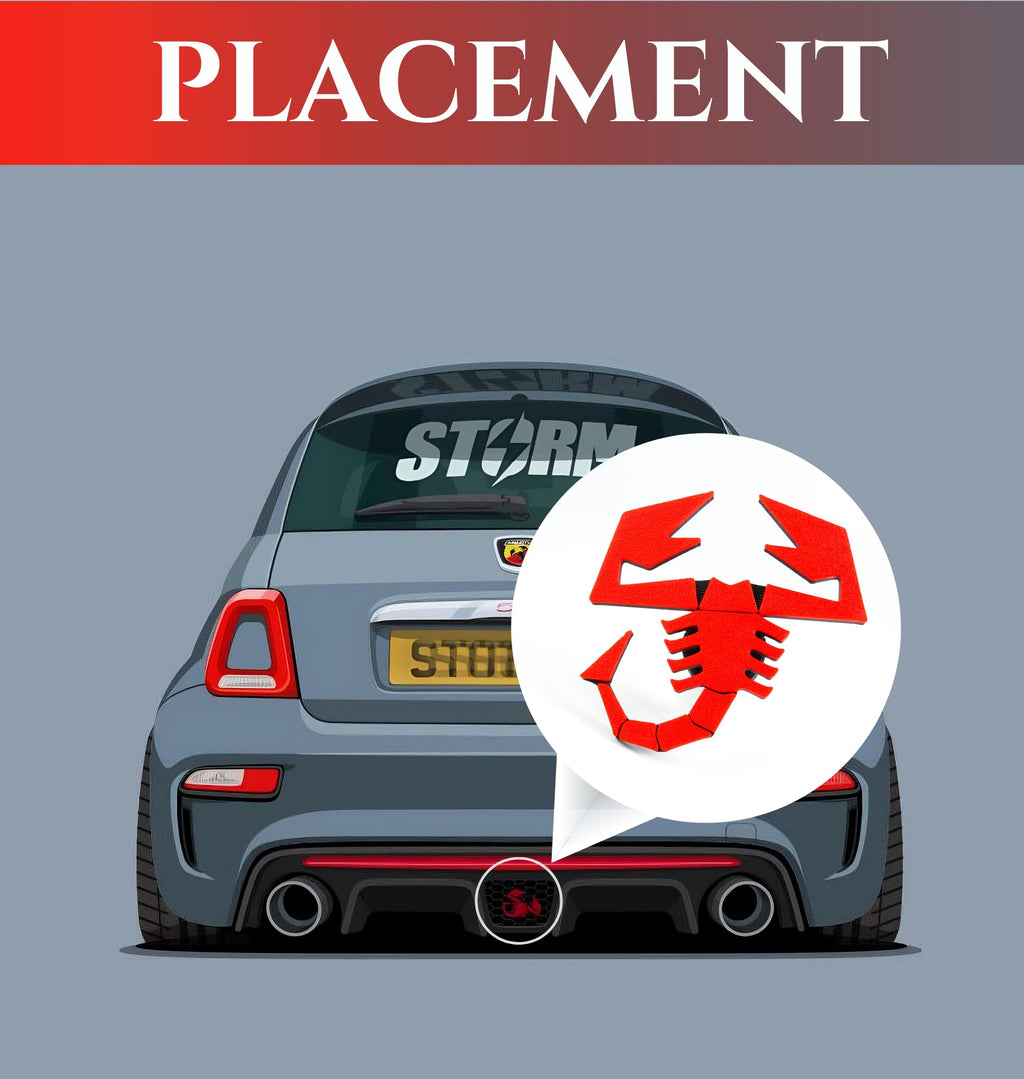 Logo Scorpione Accessorio per Abarth 500/595/695, Emblema Distintivo