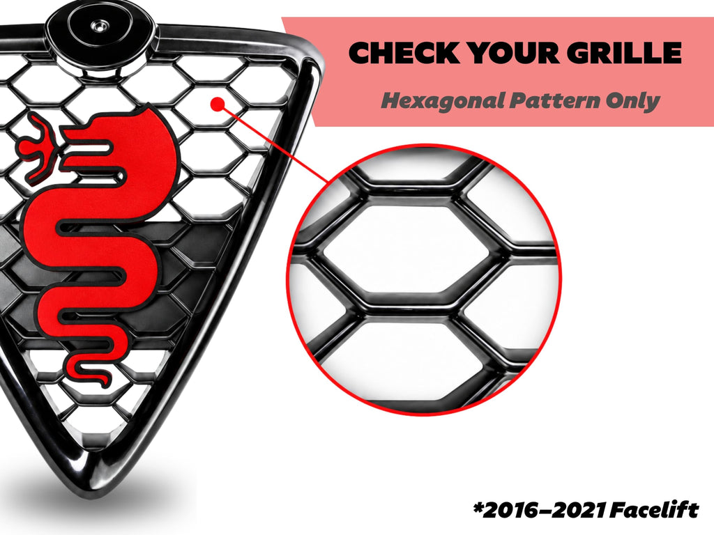 Logo per Griglia Anteriore, Alfa Romeo Giulietta 2016, Design Serpente