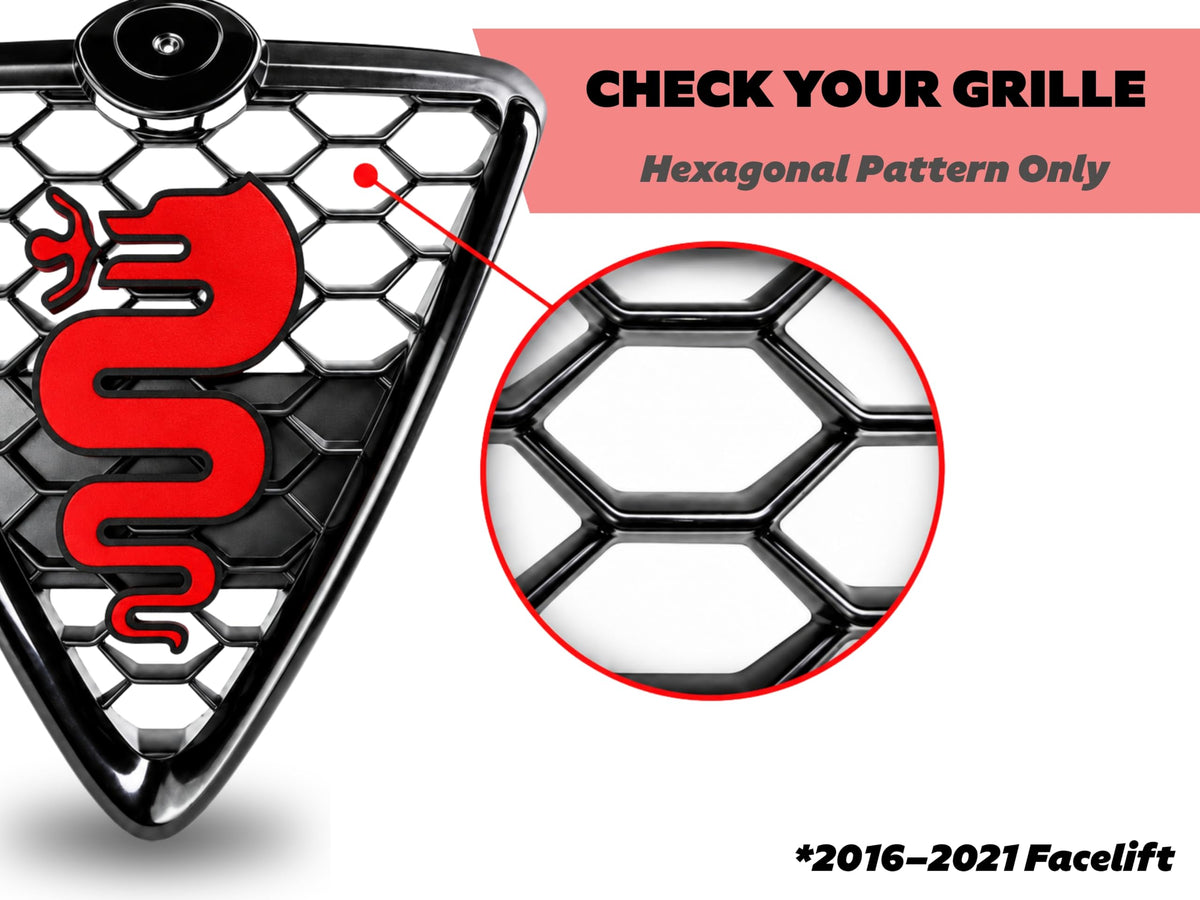 Logo per Griglia Anteriore, Alfa Romeo Giulietta 2016, Design Serpente