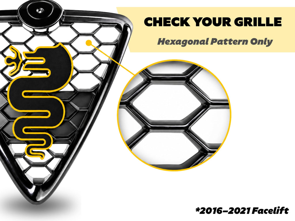 Logo per Griglia Anteriore, Alfa Romeo Giulietta 2016, Design Serpente