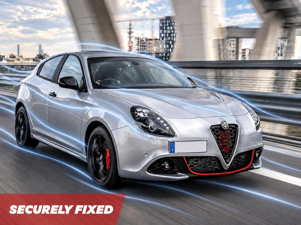 Logo per Griglia Alfa Romeo Giulietta 2016, Design Serpente Biscione (Nero-Rosso)