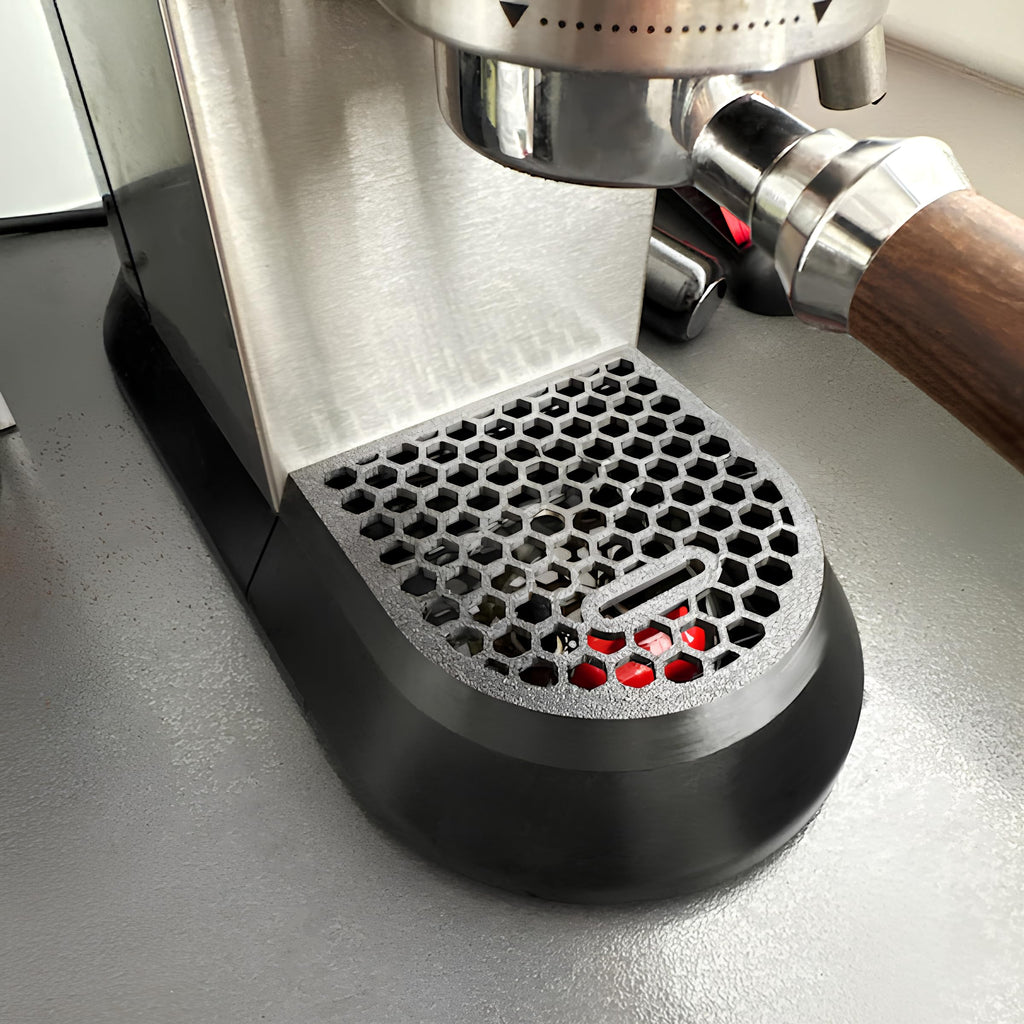 Vassoio Raccogligocce design a nido d'ape per Delonghi Dedica EC685 e 885